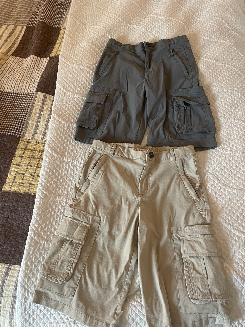 Boys Khaki Cargo Shorts - Casual Utility Style
